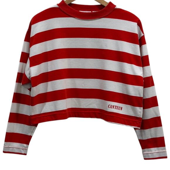 80s Canteen by Camp Beverly Hills Striped Crew Long Sleeve Top - Picture 5 of 8